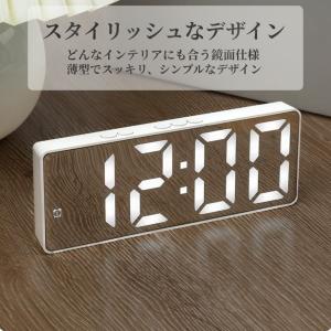 置き時計 デジタル おしゃれ 卓上 置時計 電...の詳細画像2