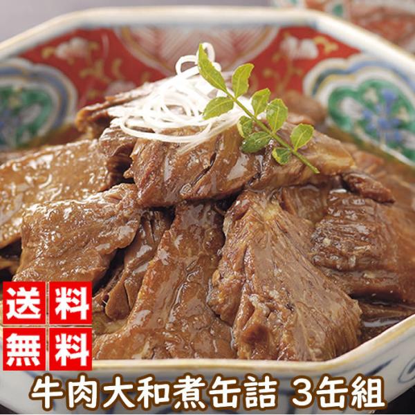 牛肉大和煮缶詰 160グラム 3個組 牛肉 缶詰 惣菜 甘辛煮 送料無料 爆買