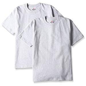 [ヘインズ] ビーフィー Tシャツ BEEFY-T 2枚組 綿100% 肉厚生地 ヘビーウェイトT H5180-2 ヘザーグレー XS｜pointpop