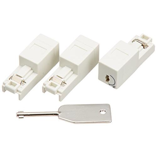 エレコム ネットワークセキュリティ RJ45コネクタジャック鍵付プロテクタ3個