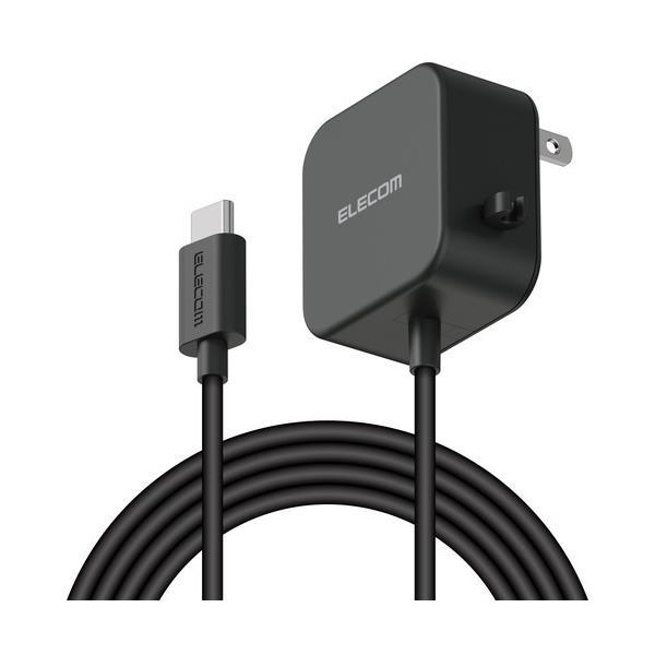 エレコム MPA-ACC21BK スマホ ・ タブレット 用 AC充電器 2.4A Cケーブル 一体...