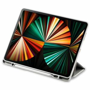 エレコム ELECOM iPad Pro 12.9インチ ケース カバー 手帳 フラップ レザー 抗菌 Apple Pencilホルダー スタンド マグネット グレー TBWA21PLWVSAGY