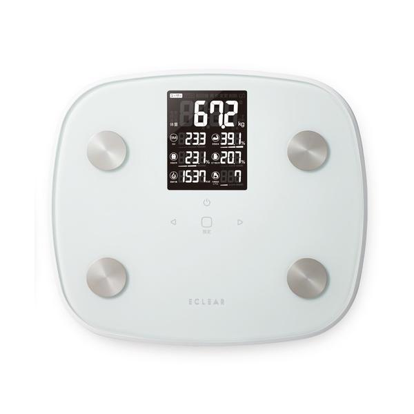 エレコム HCS-FS05WH 体組成計 体重計 ヘルスメーター 自動認識機能付 MRI測定 100...