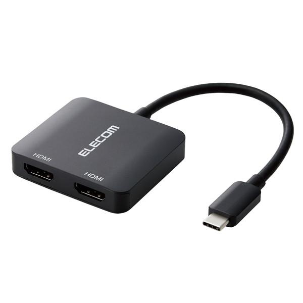 エレコム AD-CHDMI2BK2 USB Type-C - HDMI 変換 ( USB-C プラグ...