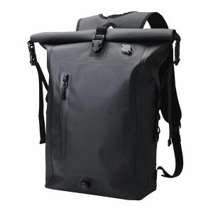 エレコム BM-BPWP02BK リュック 防水 バックパック ロールトップタイプ 22L 通勤 通学 アウトドア 簡易シャワー機能 防災バッグ ブラック