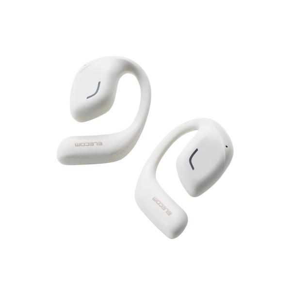 エレコム LBT-OWS01WH ワイヤレスイヤホン Bluetooth 5.4 オープンイヤー イ...