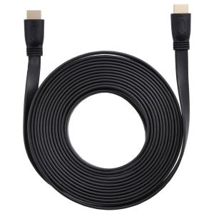 HDMIケーブル フラット 5m HDMIver1.4 金メッキ端子 High Speed HDMI Cable ブラック ハイスピード 4K