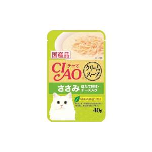 チャオスープクリームささみほたてチーズ40グラム いなばペッ...