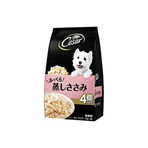 【12個セット】 シーザー ふっくら蒸しささみ 70g×4 マースジャパンリミテッド 犬 フード ウ...