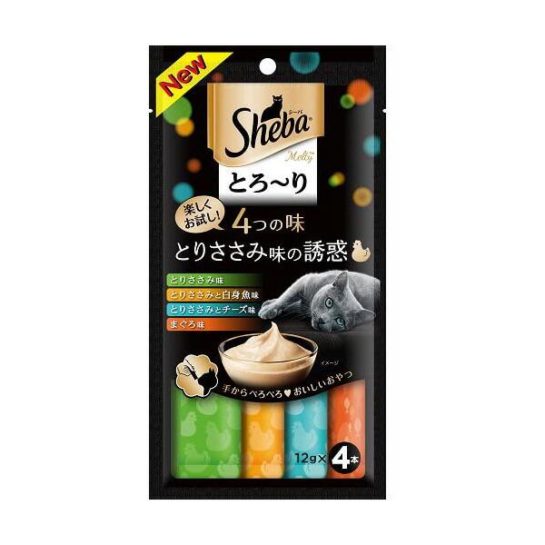 【24個セット】 マースジャパンリミテッド シーバ とろーり メルティ 4つの味 とりささみ味の誘惑...