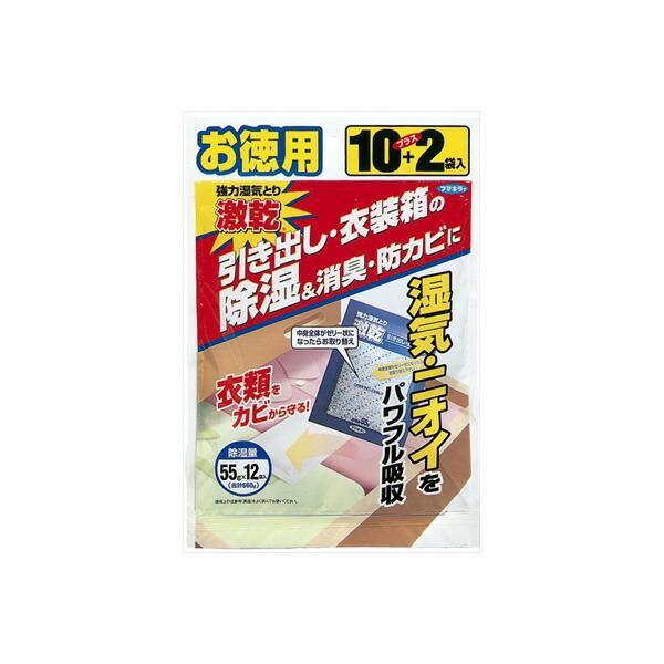 【12個セット】 激乾 引き出し・衣装箱用 徳用 フマキラー 除湿剤