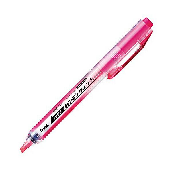 ぺんてる パック入り蛍光ペン ノック式ハンディラインS ピンク XSXNS15-P 人気商品 商品は...
