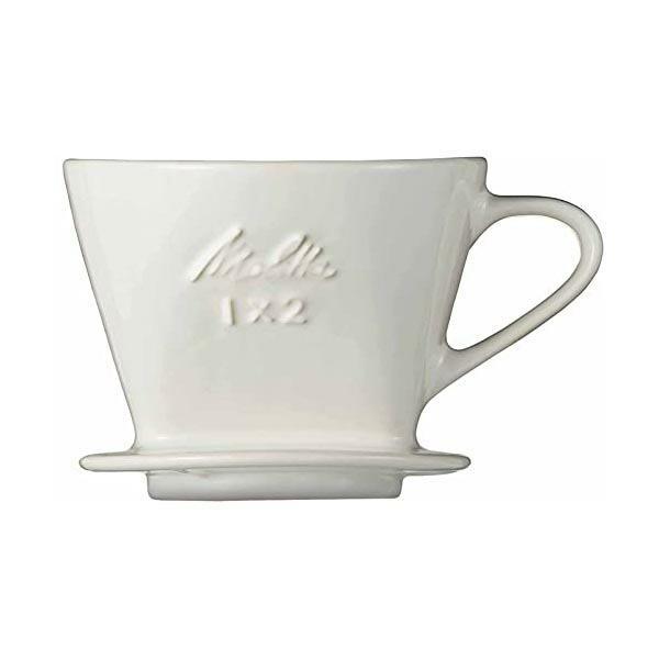 メリタ Melitta コーヒー ドリッパー 陶器製 日本製 計量スプーン付き 2~4杯用 オフホワ...