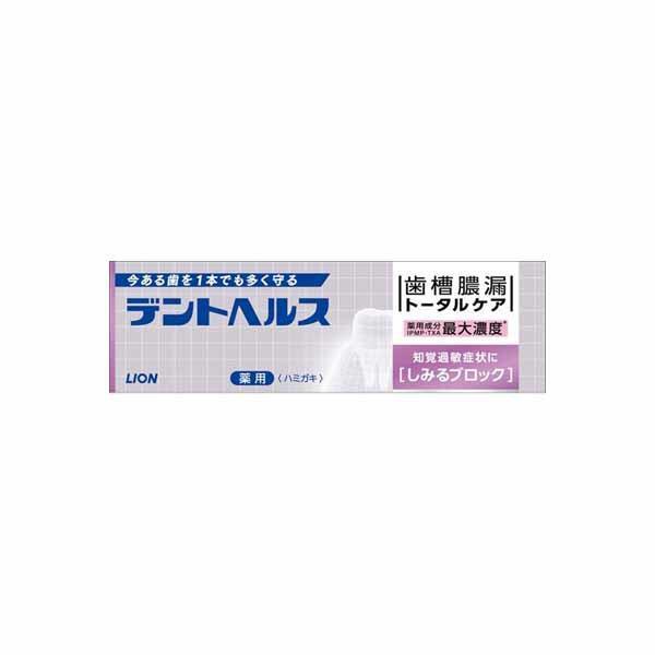 【10個セット】 デントヘルス薬用ハミガキしみるブロック 85g ライオン 歯磨き