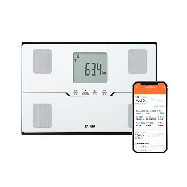 タニタ 体重 体組成計 ホワイト BC-768 WH スマホでデータ管理 立てかけ収納OK 見やすい...