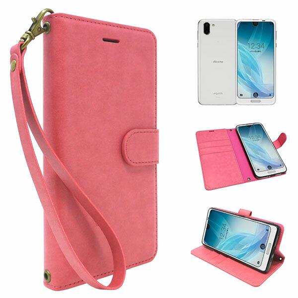 shizukawill AQUOS R2 SH-03K SHV42 手帳型 ケース カバー グレイス...