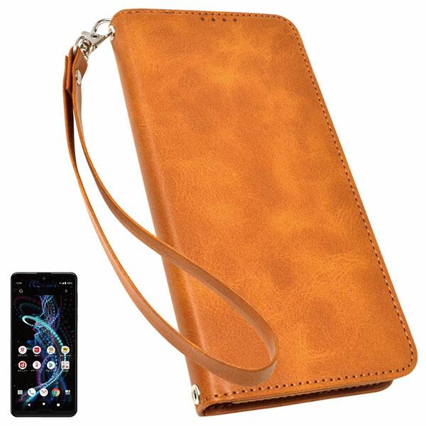 shizukawill AQUOS R5G SH-51A SHG01 手帳型 ケース カバー 本革調...