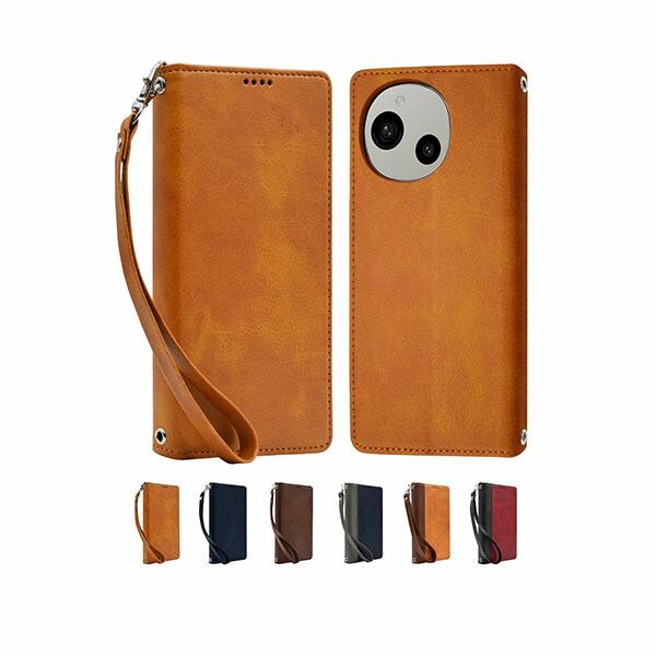 shizukawill AQUOS R9 SH-51E 手帳型 ケース カバー 本革調 レザーケース...