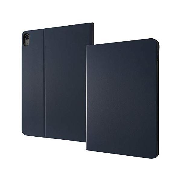 レイ・アウト iPad Air (第4世代) レザーケース スタンド機能付/ダークネイビー ケース ...