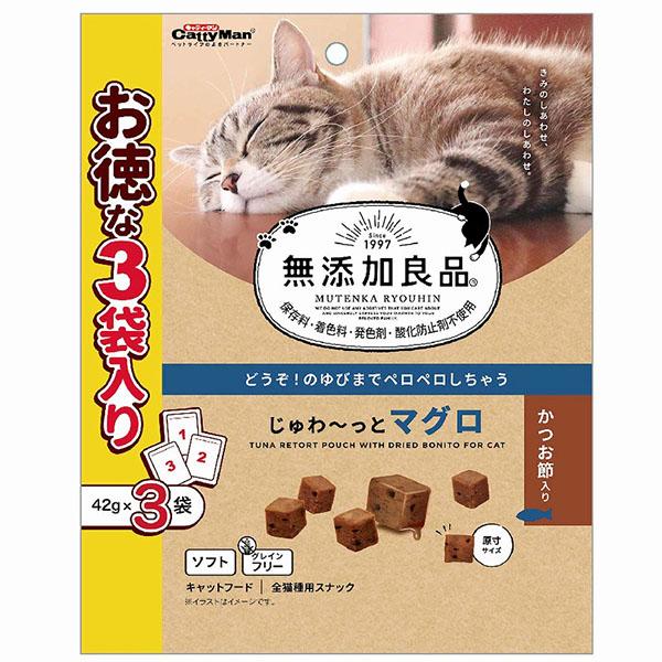 (3個セット) ドギーマンハヤシ 無添加良品 じゅわ~っとマグロ かつお節入り 42g×3袋 グレイ...