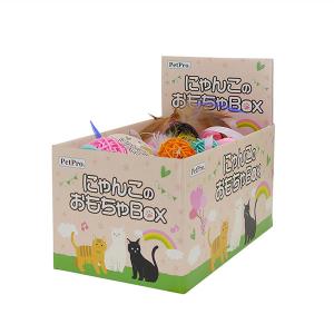(12個セット) ペットプロジャパン ペットプロ にゃんこのおもちゃBOX ラタンボール 1BOX（24個）