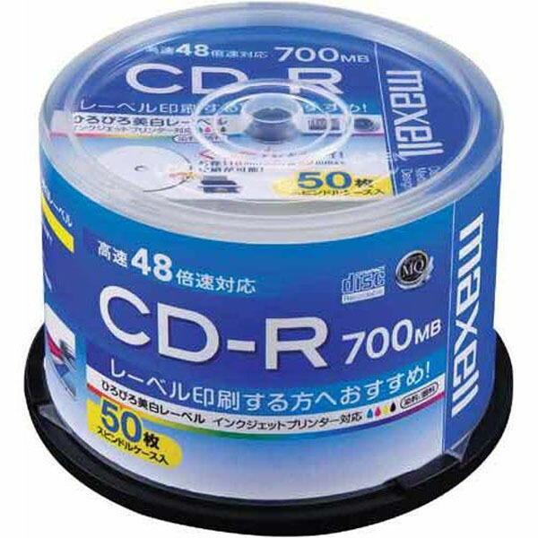 (2個セット)日立マクセル マクセル CDR700S.WP.50SP データ用CD-R 700MB ...
