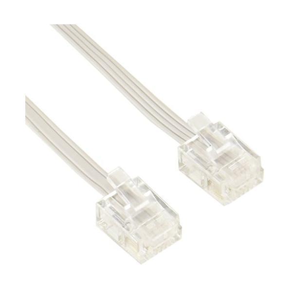エレコム MJ-10WH ELECOM モジュラーケーブル 10m スリム ホワイト モジュラケーブ...