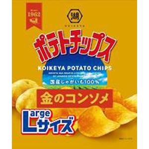 湖池屋 Lサイズポテトチップス 金のコンソメ 126g×12入