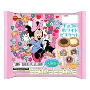 ブルボン ディズニーチョコ＆ホワイトビスケット 160g×12袋（3月上旬頃入荷予定）