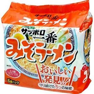 サッポロ一番 サンヨー食品 みそラーメン 5食×6入 : スナック菓子の