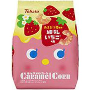 東ハト キャラメルコーン 練乳いちご味 70g×12入