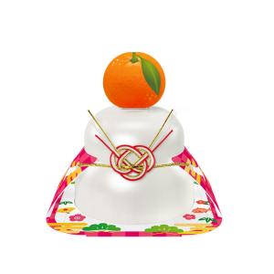 IRIS OHYAMA（アイリスオーヤマ） 鏡餅 鏡もち 正月飾り 橙付き ミニ