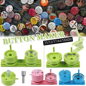 缶バッチマシーン　バッジボタンメーカーモールド　交換可能なパンチングディー　丸型　ボタン作成機　32mm 緑｜poka46