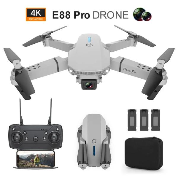 ドローン 4Kカメラ付き E88 Pro ドローン GPS 4K WIFI FPV 高い定義カメラ ...