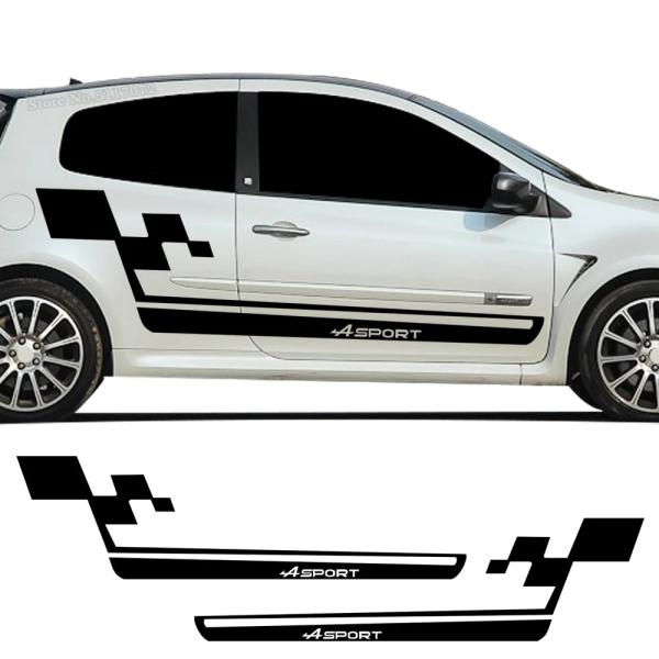 ルノー クリオ ステッカー サイド スカート レーシング Clio R.S Gloss グレー