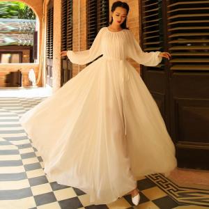 白 ワンピース ふわふわの商品一覧 通販 Yahoo ショッピング