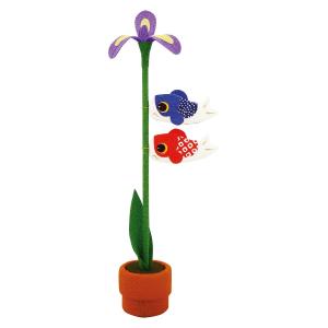 端午の節句飾り すくすく鯉のぼり 菖蒲 手作りちりめん細工