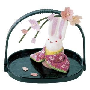 季節の鉢植え ミニ 9月 キキョウとススキ 手作りちりめん細工 なごみの