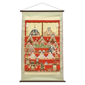 雛人形 (沖縄・離島を除く)雛飾り ひな人形 タペストリー段雛　美術織物