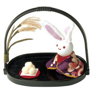 季節の鉢植え ミニ 9月 キキョウとススキ 手作りちりめん細工