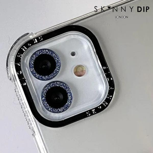 レンズカバー カメラ iphoneケース【スキニーディップ SKINNY DIP】ブルーグリッター ...