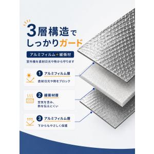 エアコン室外機カバー日除け アルミ遮熱 簡単取...の詳細画像3