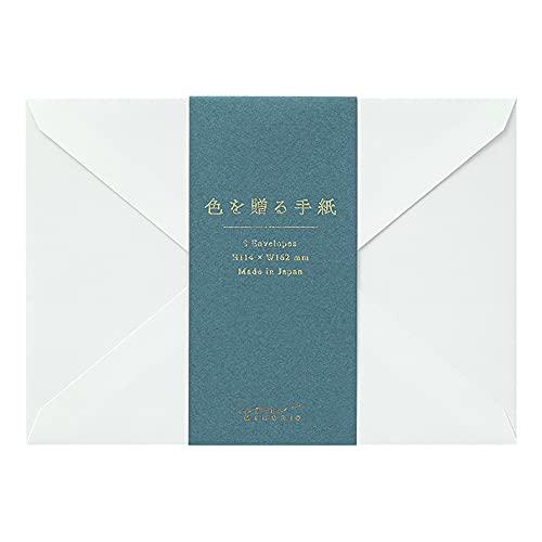 ミドリ 封筒 洋2 色を贈る 青 20570006