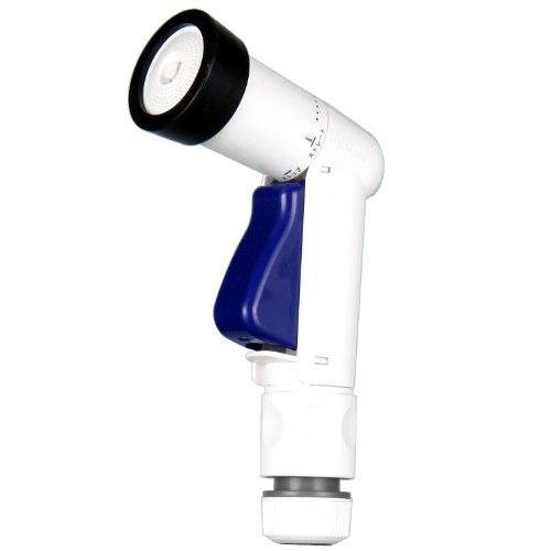 グリーンライフ 散水ノズル バケツにひっかけられる ワンタッチ止水・通水 ブルー 使いやすいコンパク...