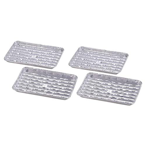 キャプテンスタッグ アルミ バーベキュー網焼きプレート 4枚組 M-6653