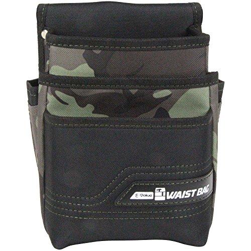 イーバリュー(E-Value) 腰袋3段 迷彩グリーン 軽量 EWB-3D-CGRN