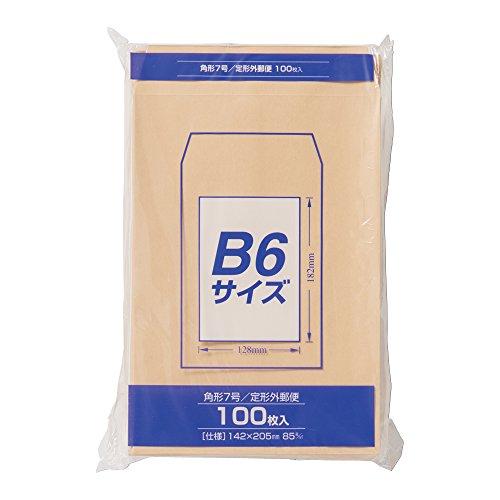 マルアイ 封筒 B6 角形7号 角7 茶封筒 クラフト封筒 100枚 PK-Z178