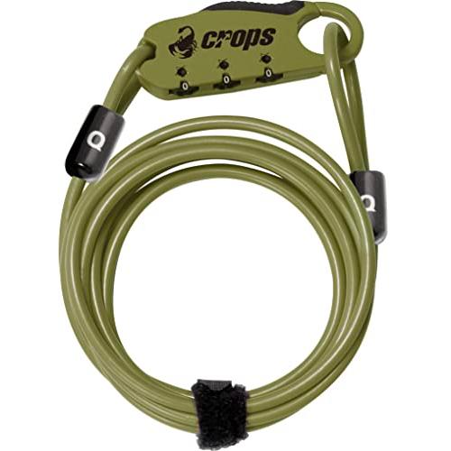 クロップス(crops) ロングケーブルロック | 4mm×1800mm 3桁ダイヤル CP-SPD...