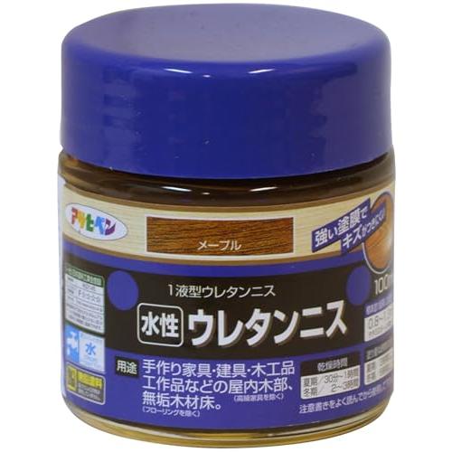 アサヒペン 水性ウレタンニス 100ml メープル