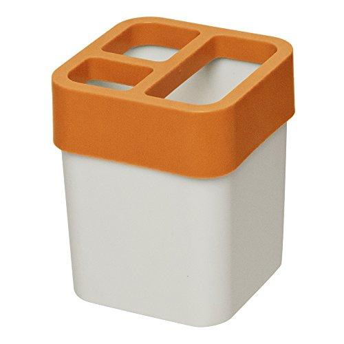 ナカバヤシ ペン立て ペンスタンド 角タイプ オレンジ PLS-PSK1-O